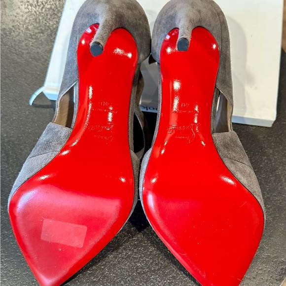 Christian Louboutin Grey Suede Sharpeta - Picture 4 of 4